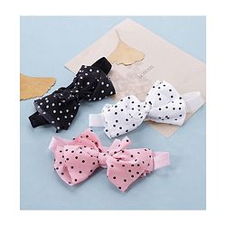 Babyhug Bow Applique Headbands Pack of 3 - Pink White & Black