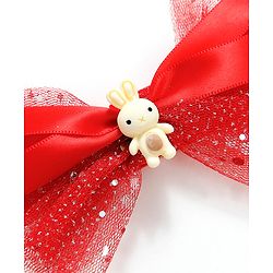 Babyhug Free Size Headbands With Bow Applique Pack of 3 - Pink Red & White