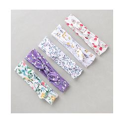 Babyhug Free Size Headbands With Bow Applique Pack of 5 - Multicolour