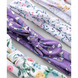 Babyhug Free Size Headbands With Bow Applique Pack of 5 - Multicolour