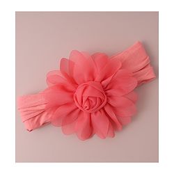 Babyhug Free Size Headbands With Flower Applique Pack of 3 - Red Blue & Purple