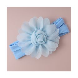 Babyhug Free Size Headbands With Flower Applique Pack of 3 - Red Blue & Purple