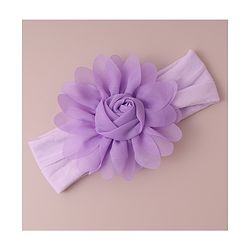 Babyhug Free Size Headbands With Flower Applique Pack of 3 - Red Blue & Purple
