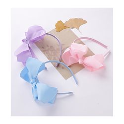 Babyhug Free Size Hairbands With Bow Applique Pack of 3 - Pink Blue & Purple