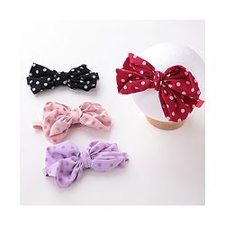 Babyhug Bow Applique Headbands Pack of 4 - Multicolour