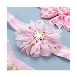 Babyhug Free Size Headbands With Bow & Floral Applique Pack of 3 - Pink