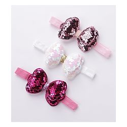 Babyhug Free Size Headbands With Bow Applique Pack of 3 - Multicolour