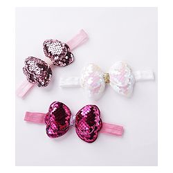 Babyhug Free Size Headbands With Bow Applique Pack of 3 - Multicolour