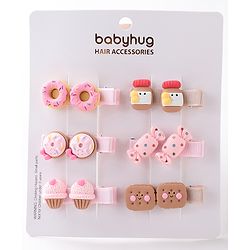 Babyhug Free Size Hair Pins & Clips Pack of 6 - Multicolor