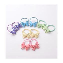Babyhug Free Size Rubber Bands with Bow Applique Pack of 10 - Multicolour