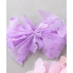 Babyhug Free Size Headbands With Bow Applique Pack of 2 - Light Pink & Purple