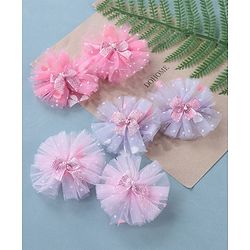 Babyhug Free Size Hair Pins & Clips With Flower Applique Pack of 6 - Multicolor