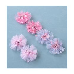 Babyhug Free Size Hair Pins & Clips With Flower Applique Pack of 6 - Multicolor