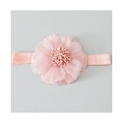 Babyhug Free Size Headbands With Floral Applique Pack of 3 - Pink White & Red