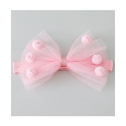 Babyhug Bow Applique Headbands Pack of 3 - Pink Yellow & Red