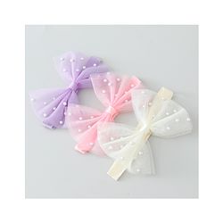 Babyhug Free Size Headbands With Pearls & Bow Applique Pack of 3 - Pink White & Purple