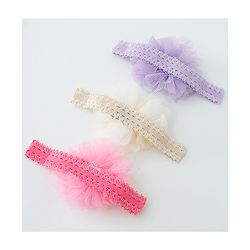 Babyhug Free Size Headbands With Bow Applique Pack of 3 - Multicolour