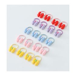 Babyhug Free Size Rubber Bands Set with Bow Applique Pack of 20 - Multicolor