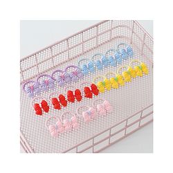 Babyhug Free Size Rubber Bands Set with Bow Applique Pack of 20 - Multicolor