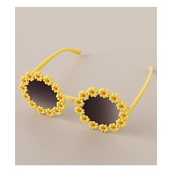 Babyhug Free Size Headbands With Bow Applique & Sunglasses  - Yellow