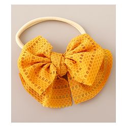 Babyhug Free Size Headbands With Bow Applique & Sunglasses  - Yellow