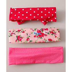 Babyhug Free Size Headbands With Bow Applique Pack of 3 - Multicolour