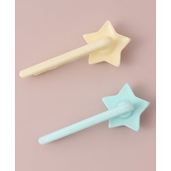 Babyhug Free Size Hair Pins with Star Applique Pack of 10 - Multicolor