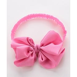 Babyhug Free Size Headbands With Bow Applique Pack of 3 - Pink & Maroon