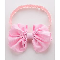 Babyhug Free Size Headbands With Bow Applique Pack of 3 - Pink & Maroon