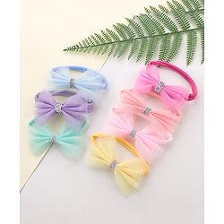 Babyhug Free Size Hairbands With Bow Applique Pack of 7 - Multicolor