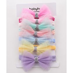 Babyhug Free Size Hairbands With Bow Applique Pack of 7 - Multicolor