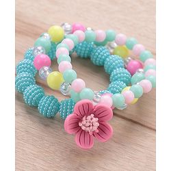 Babyhug Free Size Bracelets With Floral Applique Pack of 3 - Multicolor