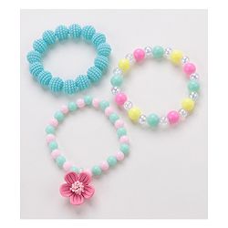 Babyhug Free Size Bracelets With Floral Applique Pack of 3 - Multicolor