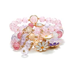 Babyhug Free Size Bracelets With Charms Pack of 3 - Multicolor