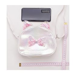 Babyhug Sling Bag with Bow Applique - White