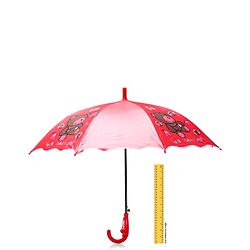 Babyhug Free size Umbrella With Teddy Bear Print - Dark Pink
