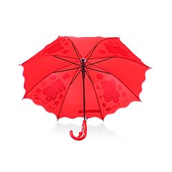 Babyhug Free size Umbrella With Teddy Bear Print - Dark Pink