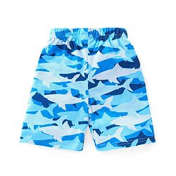 Babyhug Cotton Knit Half Sleeves Sharks Printed Night Suit - Blue