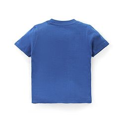 Babyhug Cotton Knit Half Sleeves Night Suit Palm Print - Navy Blue