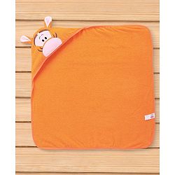 Babyhug Disney Cotton Towel With Tigger Hood L 74 x B 74 cm- Orange