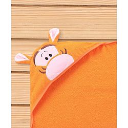 Babyhug Disney Cotton Towel With Tigger Hood L 74 x B 74 cm- Orange