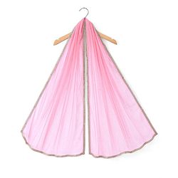 Babyhug Sleeveless Embroidered & Sequinned Crop Top With Palazzo and Dupatta Set - Light Pink