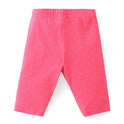 Babyhug Cotton Knit Three Fourth Length Butterfly & Polka Dots Printed Leggings Pack of 3 - Multicolour