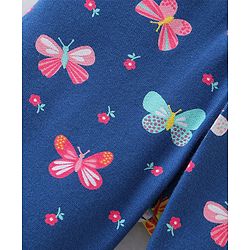 Babyhug Cotton Knit Three Fourth Length Butterfly & Polka Dots Printed Leggings Pack of 3 - Multicolour