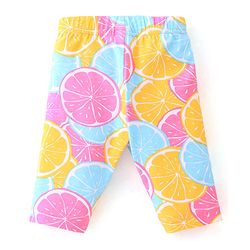 Babyhug Cotton Lycra Knit Three Fourth Legging Polka Dot Print Pack of 3 - Pink & Blue