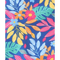 Babyhug Flutter  Sleeves Frock Swimsuit Floral Print - Navy Blue