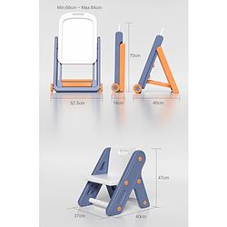 Multifunctional Block Drawing Table  Multicolor| Foldable Easel Board| Anti-glare Nanometer Coating| Comfortable Chair| With Wheels & Storage| Adjustable Height| Easy to Wipe