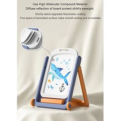 Multifunctional Block Drawing Table  Multicolor| Foldable Easel Board| Anti-glare Nanometer Coating| Comfortable Chair| With Wheels & Storage| Adjustable Height| Easy to Wipe