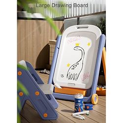 Multifunctional Block Drawing Table  Multicolor| Foldable Easel Board| Anti-glare Nanometer Coating| Comfortable Chair| With Wheels & Storage| Adjustable Height| Easy to Wipe