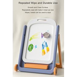 Multifunctional Block Drawing Table  Multicolor| Foldable Easel Board| Anti-glare Nanometer Coating| Comfortable Chair| With Wheels & Storage| Adjustable Height| Easy to Wipe